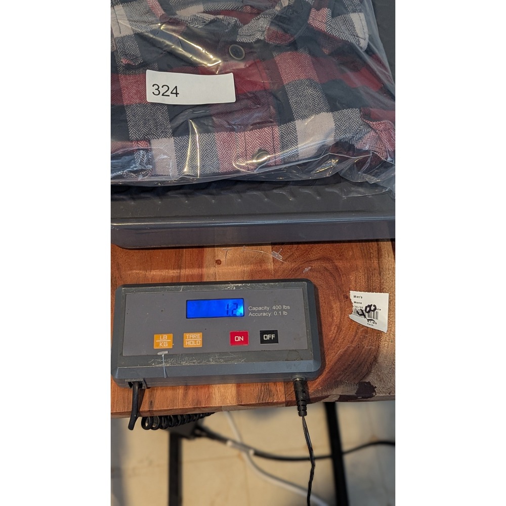 JACHS New York 2XL Mens Plaid Flannel Shirt Red Black Gray Button Down Casual - Picture 7 of 12